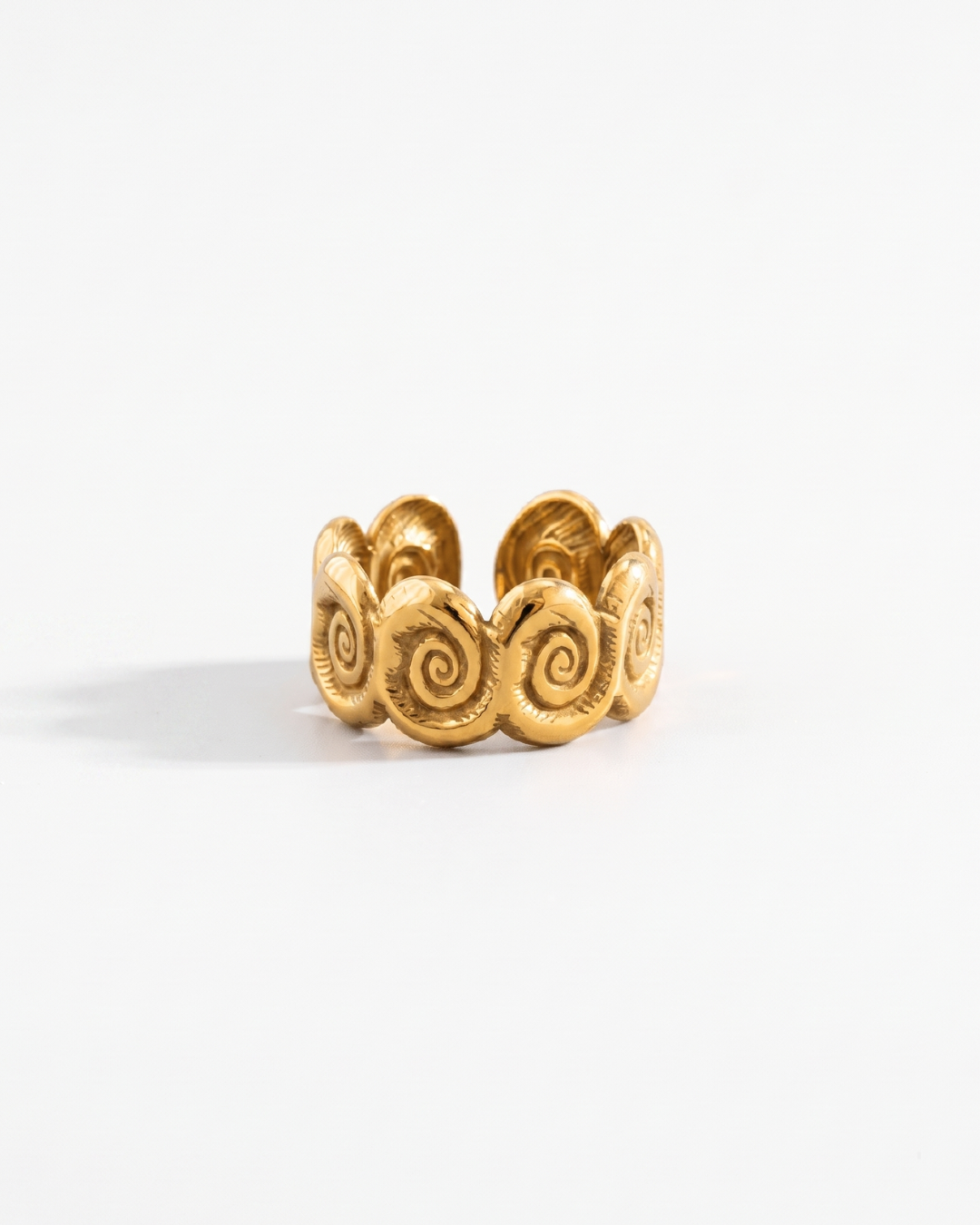 Leila - Twirl open ring - Stainless steel