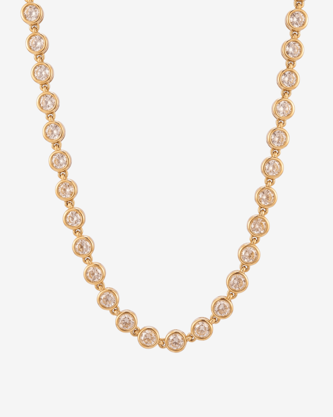 Daisy - Bezel tennis Necklace - Stainless steel