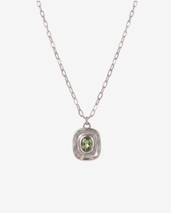 Lise - Green stone necklace - Stainless steel