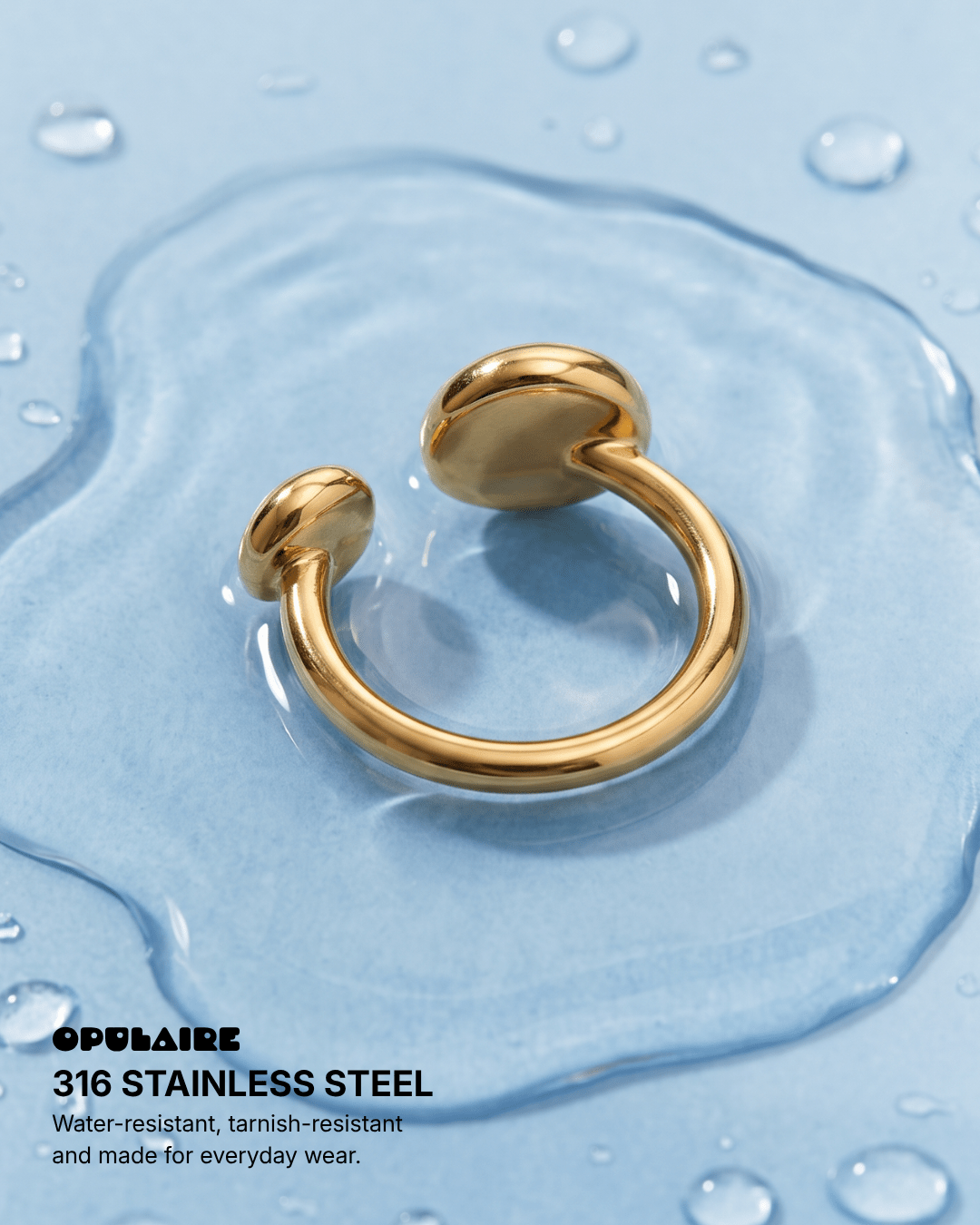 Adela ring - Opulaire - WATERPROOF jewelry - 7-adjustable -