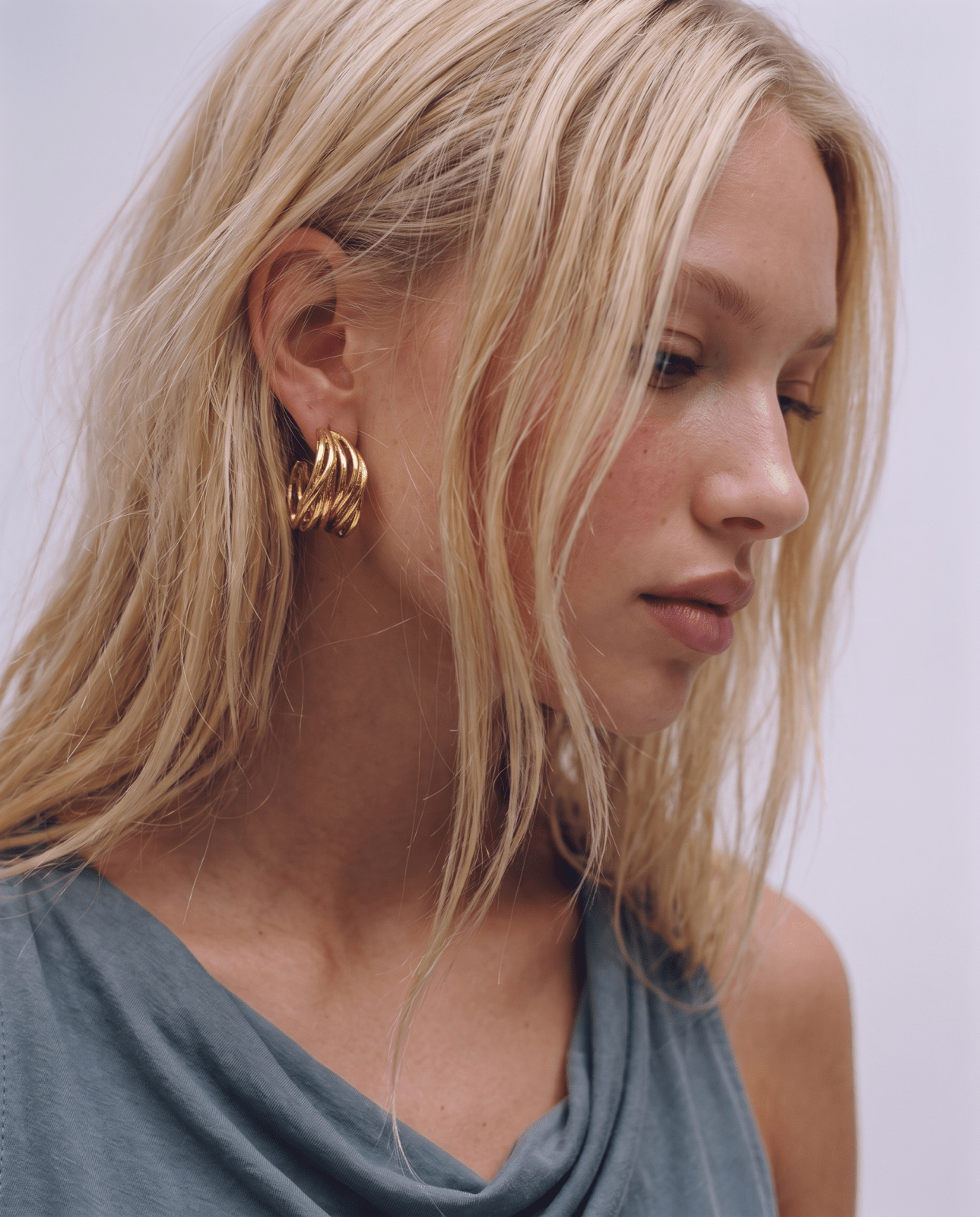 Amadora - C-hoop earrings - Stainless steel - Opulaire - WATERPROOF jewelry - 