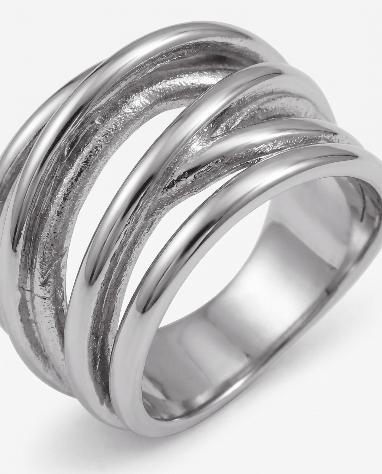 Amadora - Woven ring - Stainless steel - Opulaire - WATERPROOF jewelry - EU 52 -