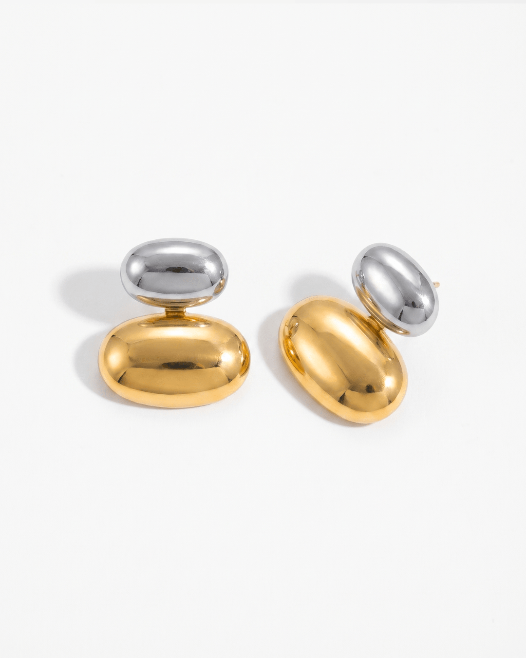 Amber - Ear jacket earrings - Stainless steel - Opulaire - WATERPROOF jewelry - 