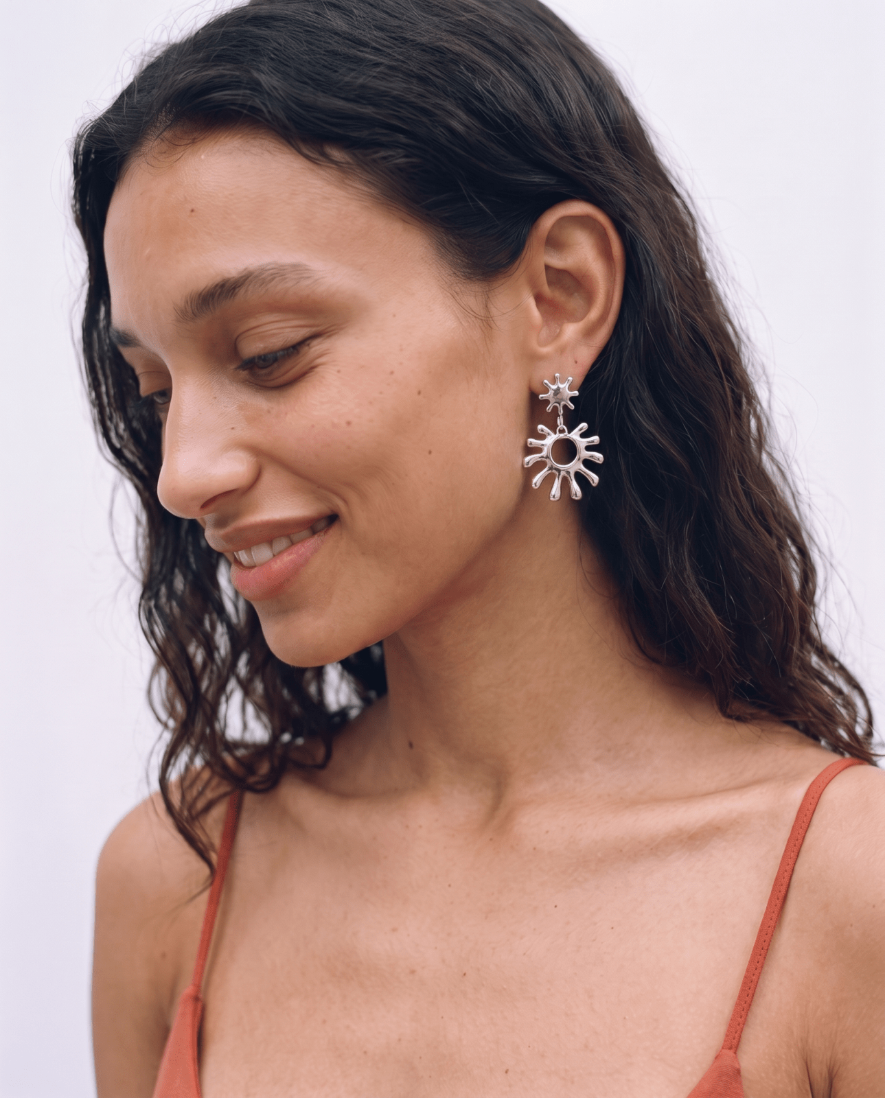 Amina - Drop earrings - Stainless steel - Opulaire - WATERPROOF jewelry - 
