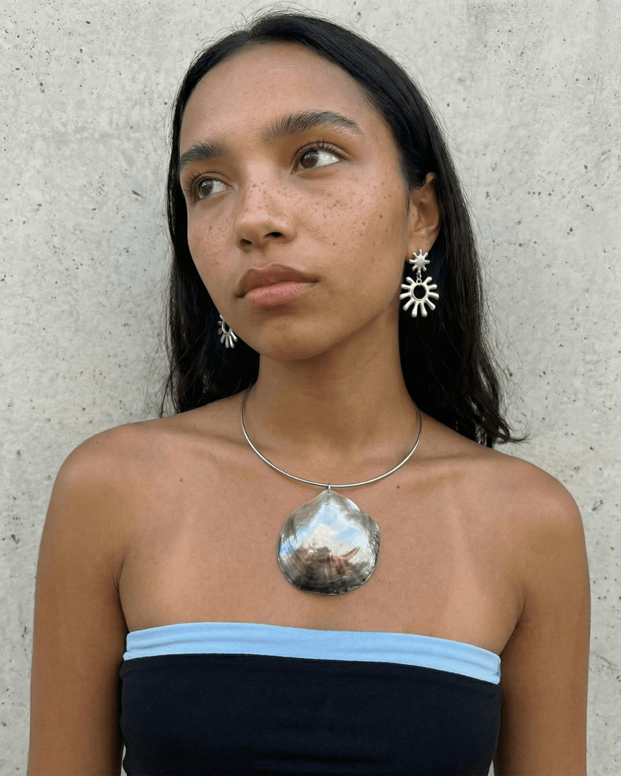Amina - Drop earrings - Stainless steel