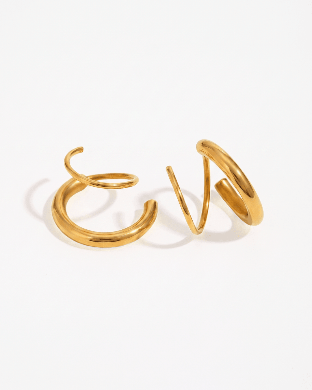 Apollo - Dainty double hoop earrings - Stainless steel - Opulaire - WATERPROOF jewelry - 