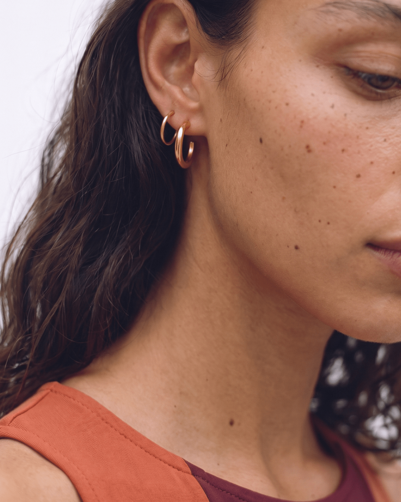 Apollo - Dainty double hoop earrings - Stainless steel - Opulaire - WATERPROOF jewelry - 