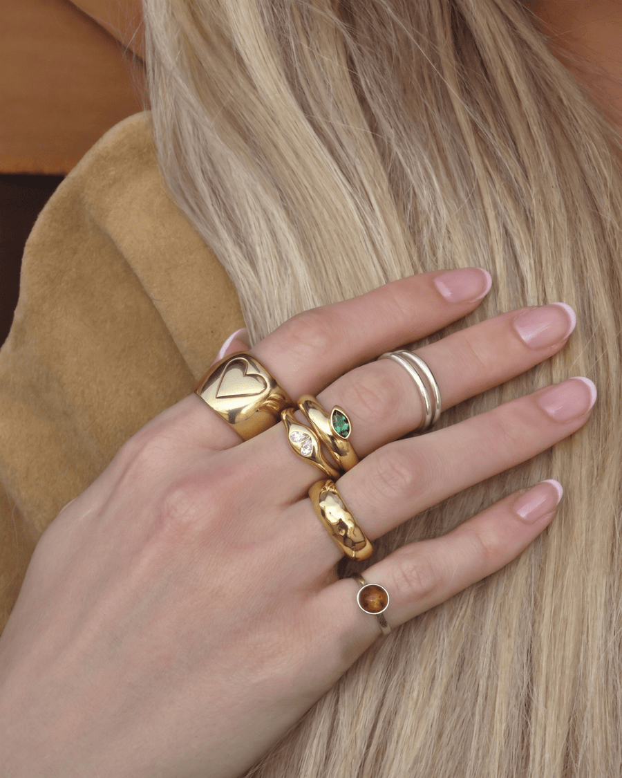 Apple - Stackable ring - Stainless steel