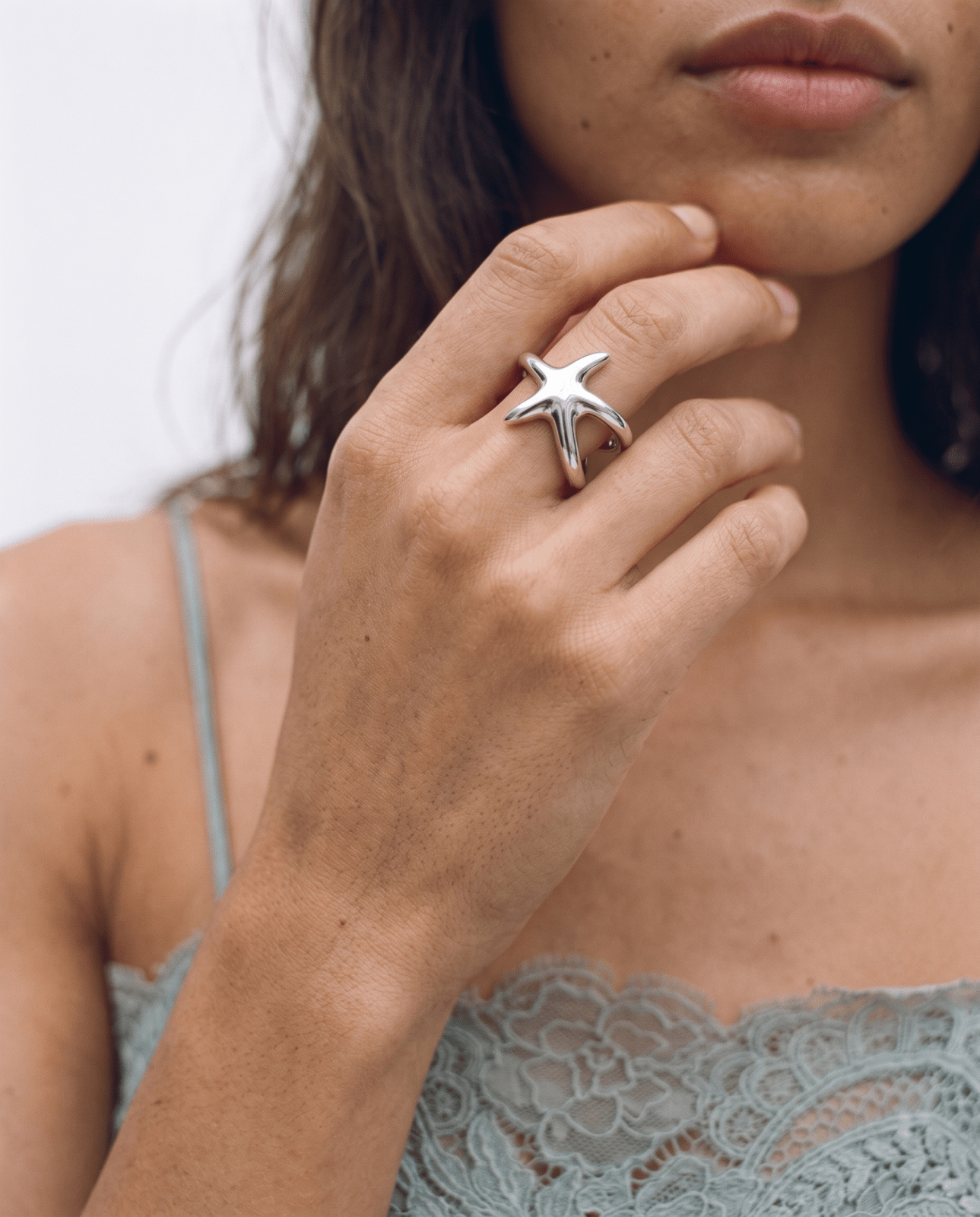 Ayla - Adjustable star ring - Stainless steel - Opulaire - WATERPROOF jewelry - Adjustable -