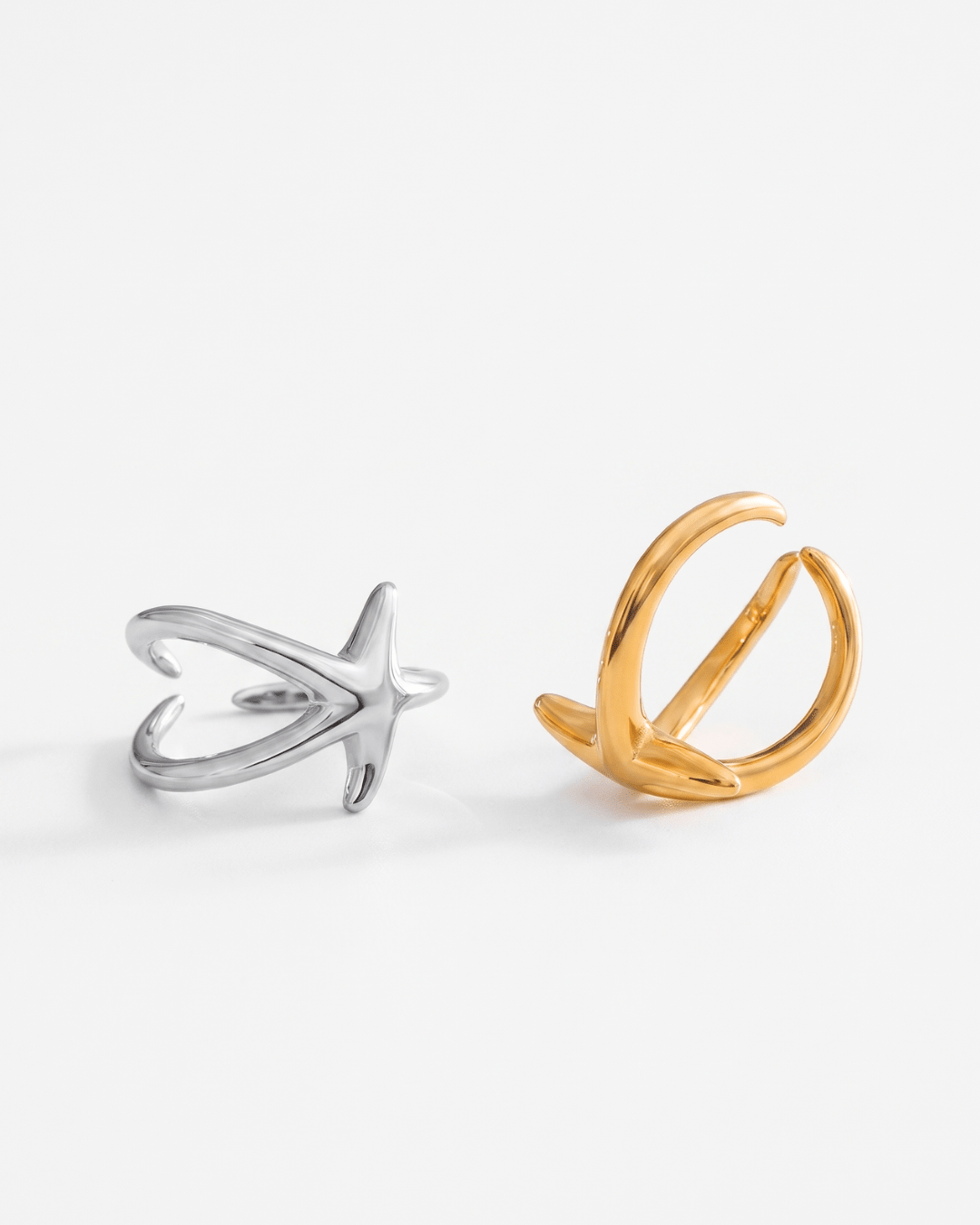 Ayla - Adjustable star ring - Stainless steel - Opulaire - WATERPROOF jewelry - Adjustable -