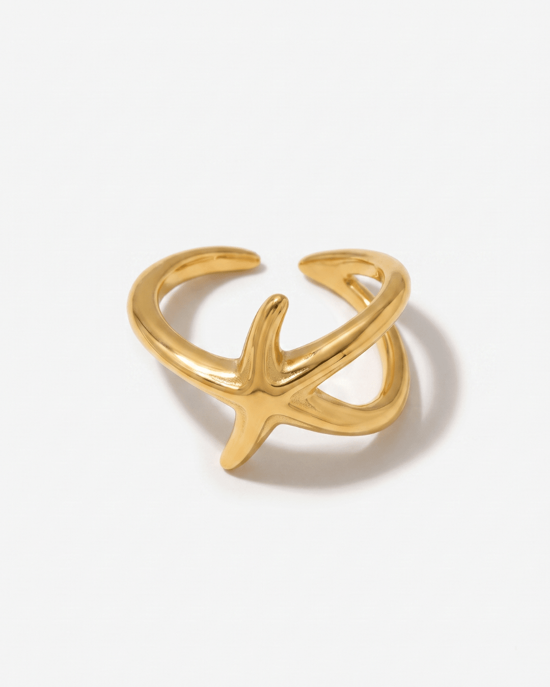 Ayla - Adjustable star ring - Stainless steel - Opulaire - WATERPROOF jewelry - Adjustable -