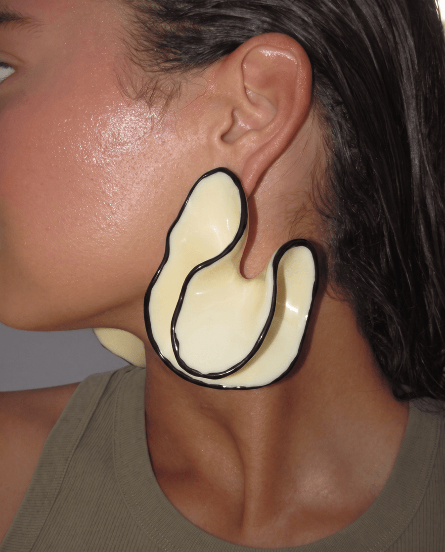Beau - Resin statement earrings - Resin