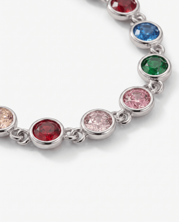 Daisy - Bezel tennis Necklace - Stainless steel - Opulaire - WATERPROOF jewelry - 