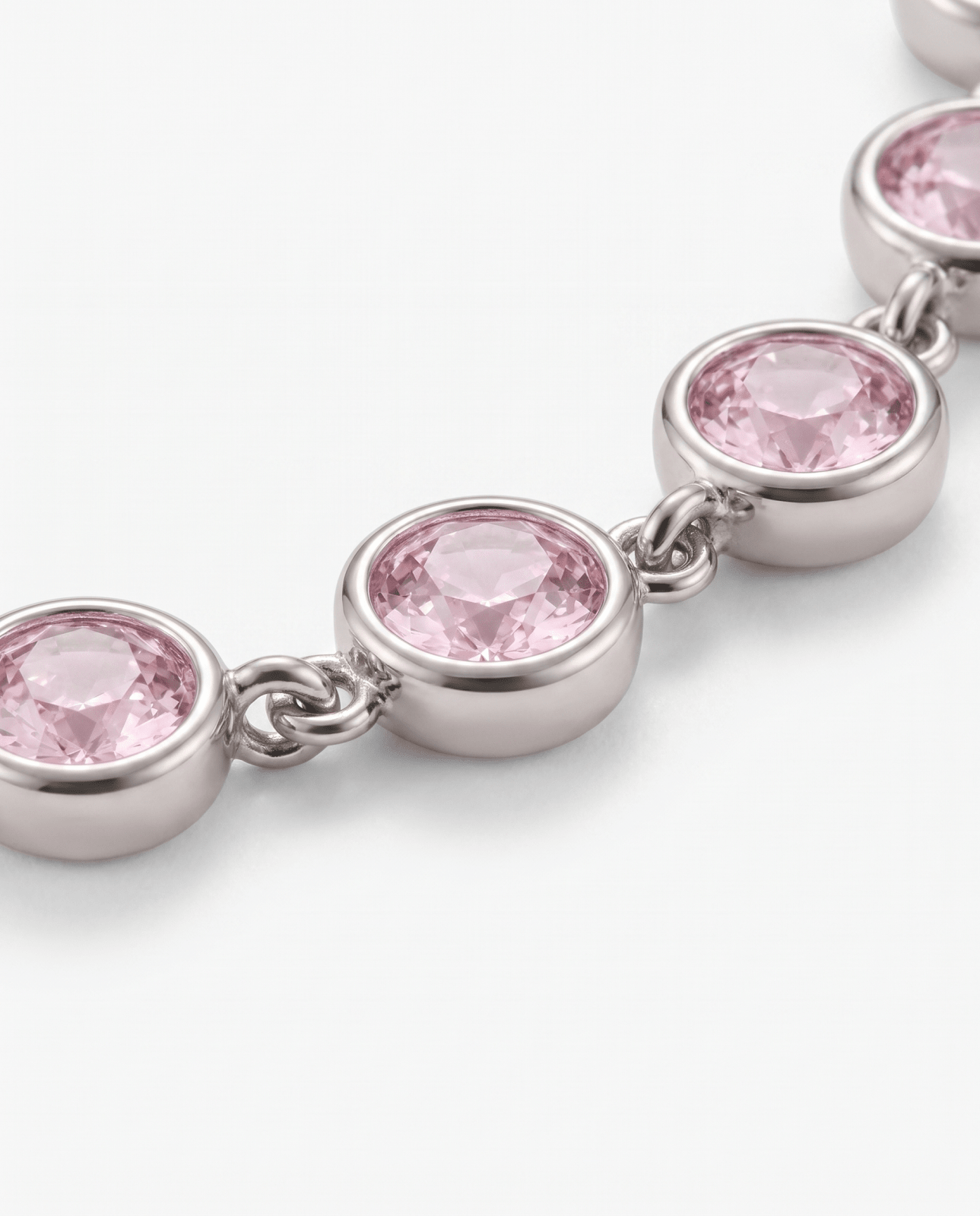 Daisy - Bezel tennis Necklace - Stainless steel - Opulaire - WATERPROOF jewelry - 