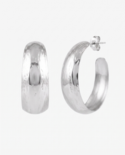 Carved hoop earrings