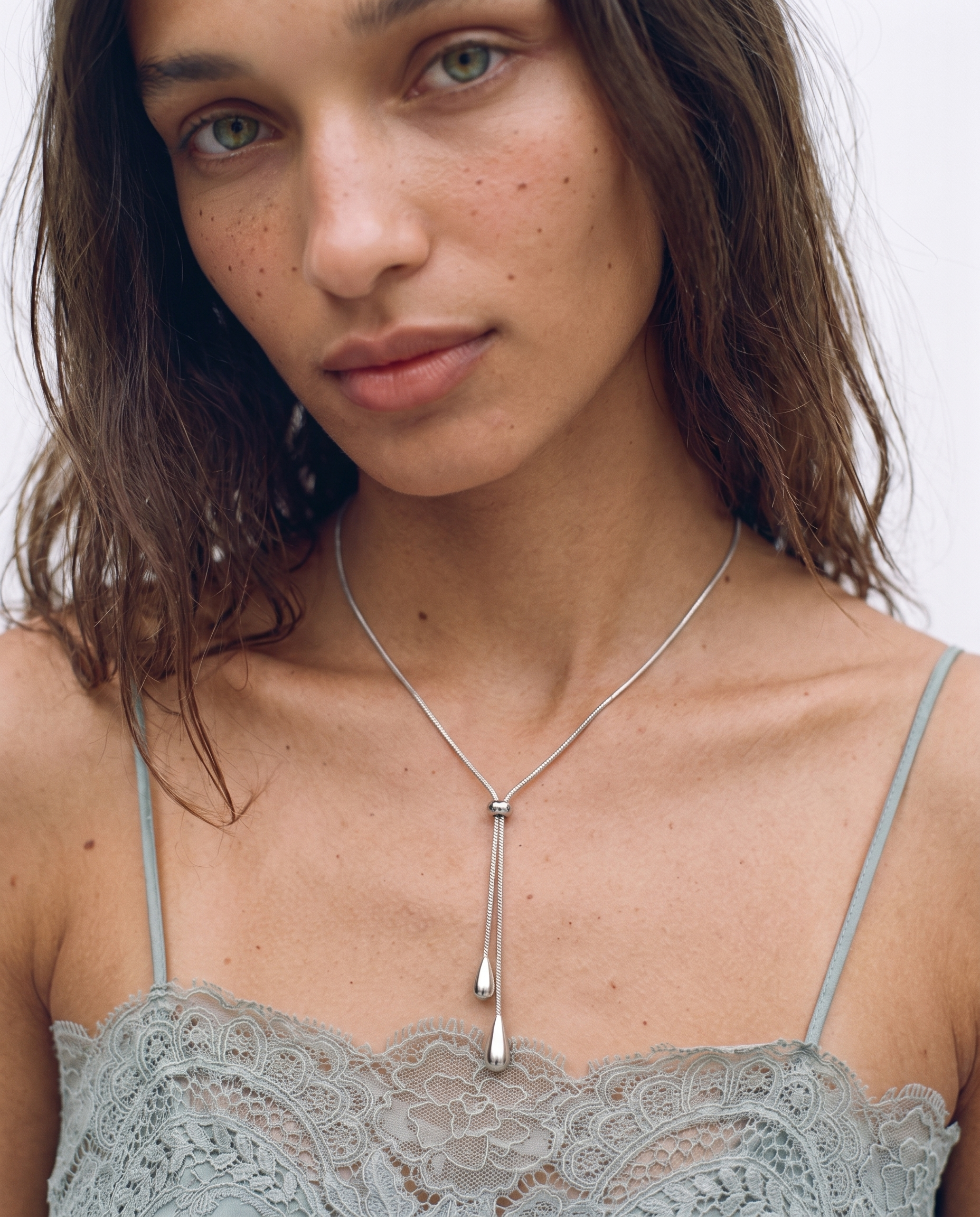 Emy - Adjustable lariat necklace - Stainless steel