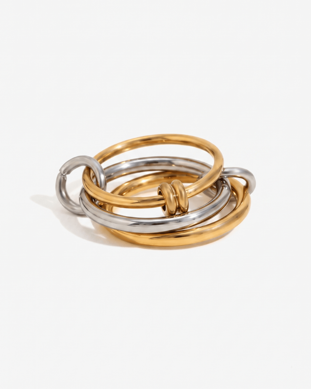 Lieke - Stacked ring - Stainless steel - Opulaire - WATERPROOF jewelry - EU 52 -