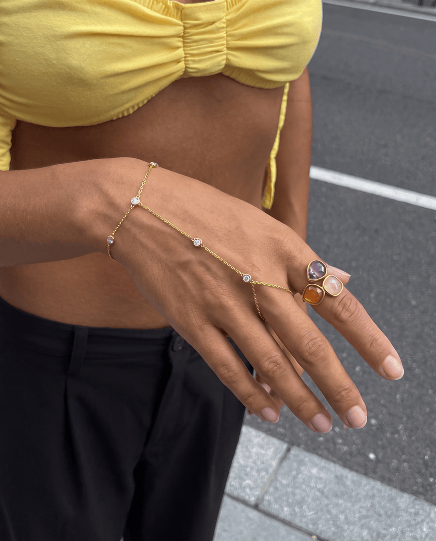 Milene - Hand chain bracelet - Stainless steel