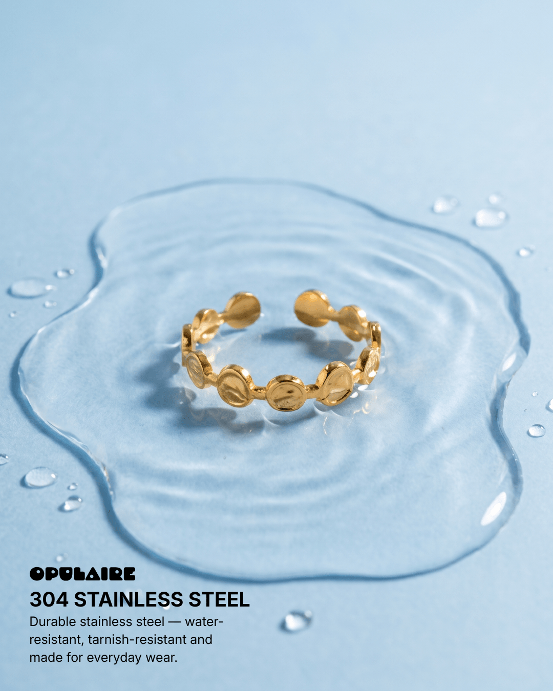 Myrthe ring - Opulaire - WATERPROOF jewelry - Adjustable -