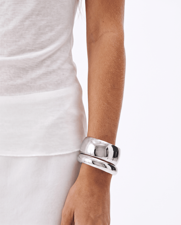 Nile - Chunky dome bangle - Stainless steel - Opulaire - WATERPROOF jewelry - 