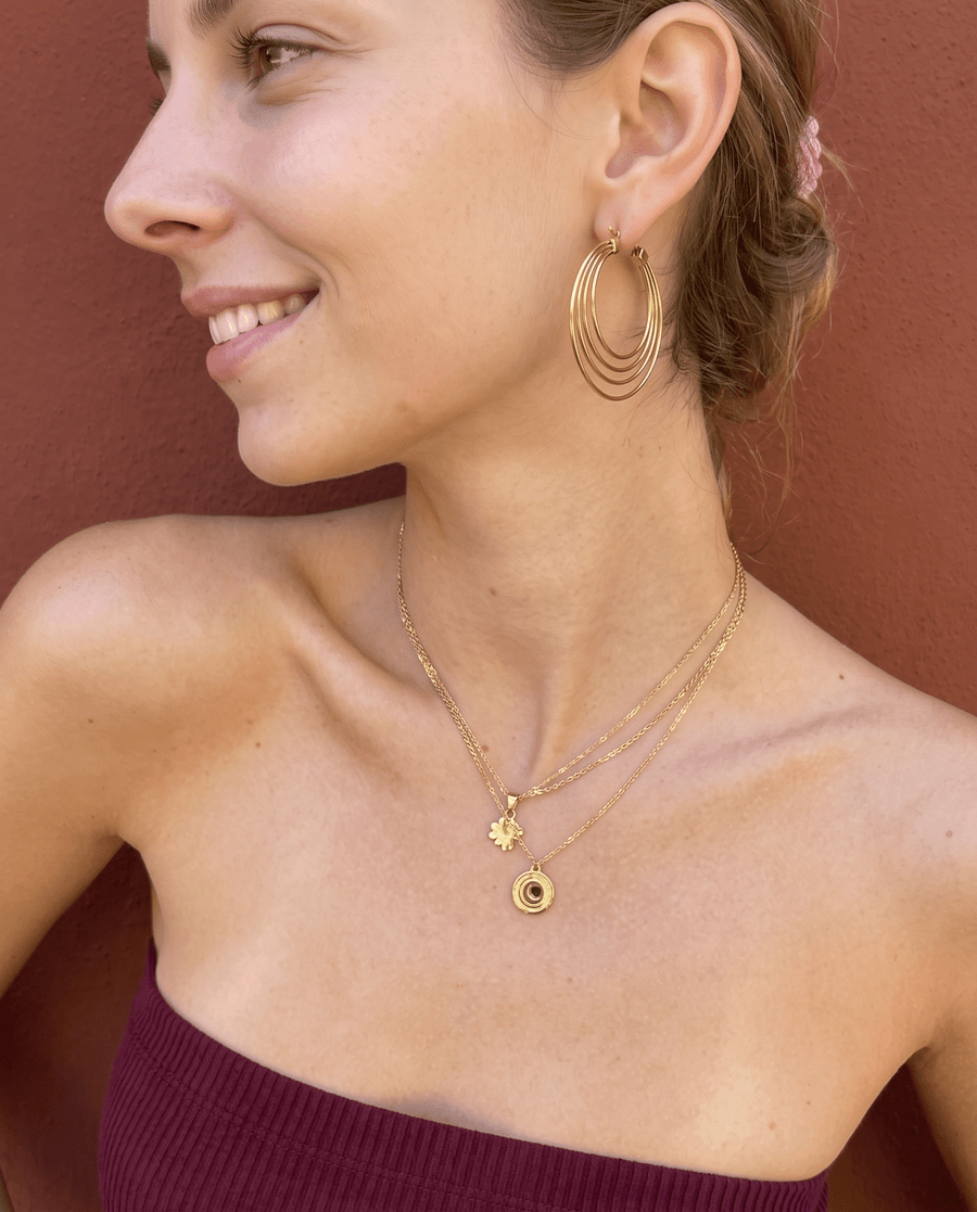Pina - Double hoop earrings - Stainless steel
