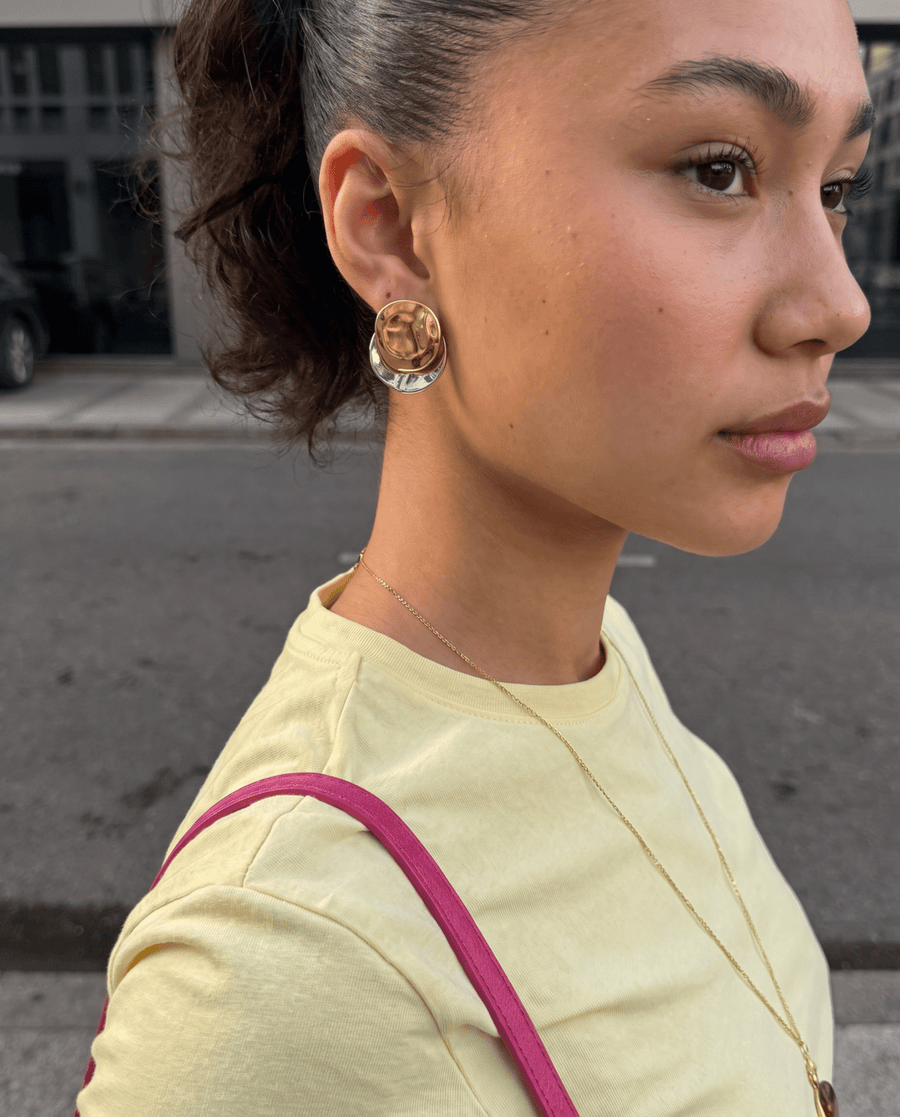 Sade - Statement stud earrings - Stainless steel