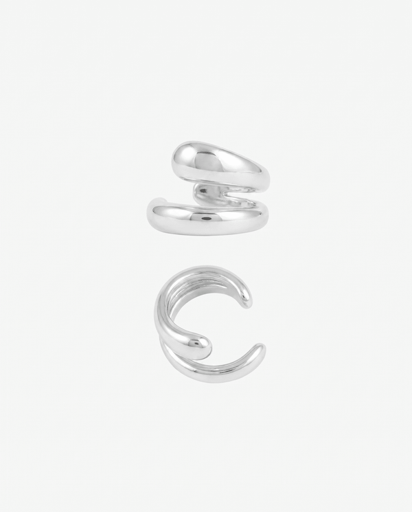 Sage ear cuffs - Opulaire - WATERPROOF jewelry - Silver -