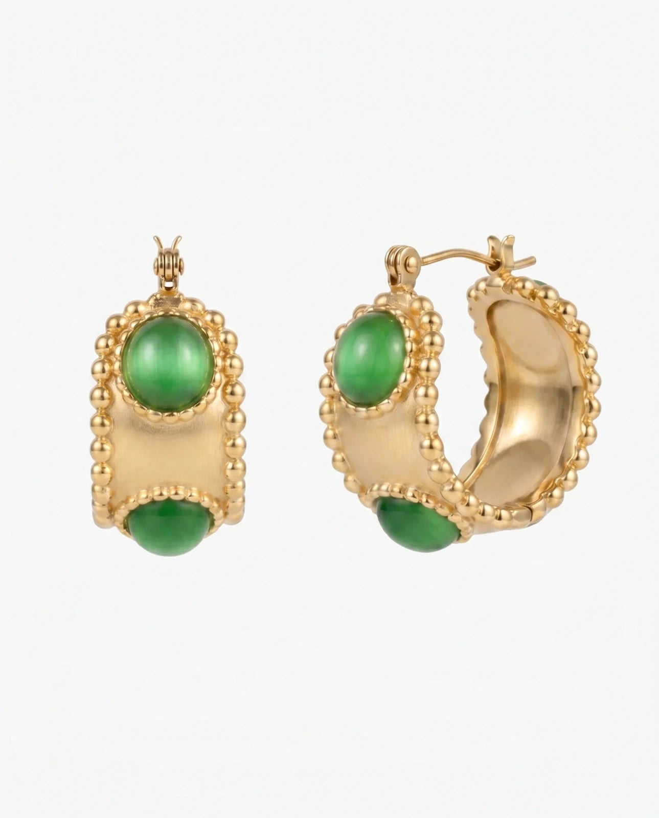 Seraphine earrings - Opulaire - WATERPROOF jewelry - Green -