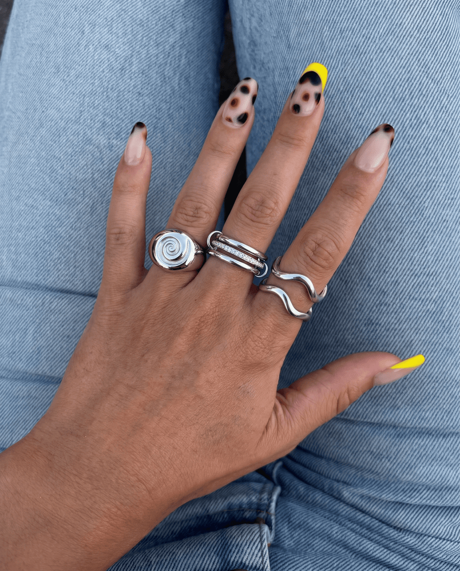 Nella - Stacked ring - Stainless steel