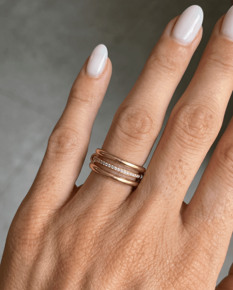 Nella - Stacked ring - Stainless steel