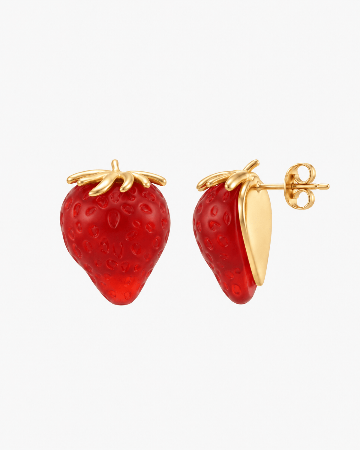 Strawberry earrings - Opulaire - WATERPROOF jewelry - 