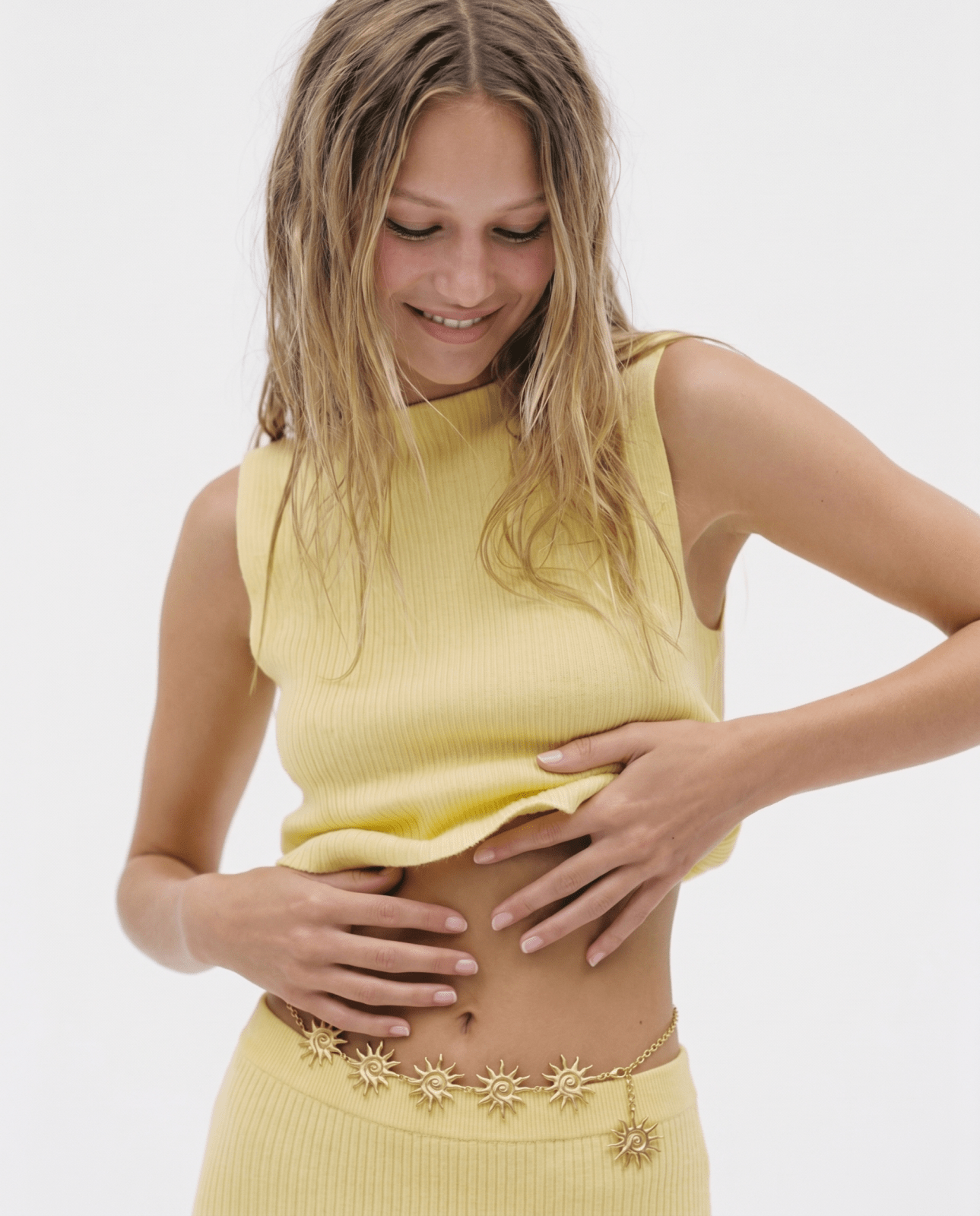 Sunny belly chain - Opulaire - WATERPROOF jewelry - Gold -