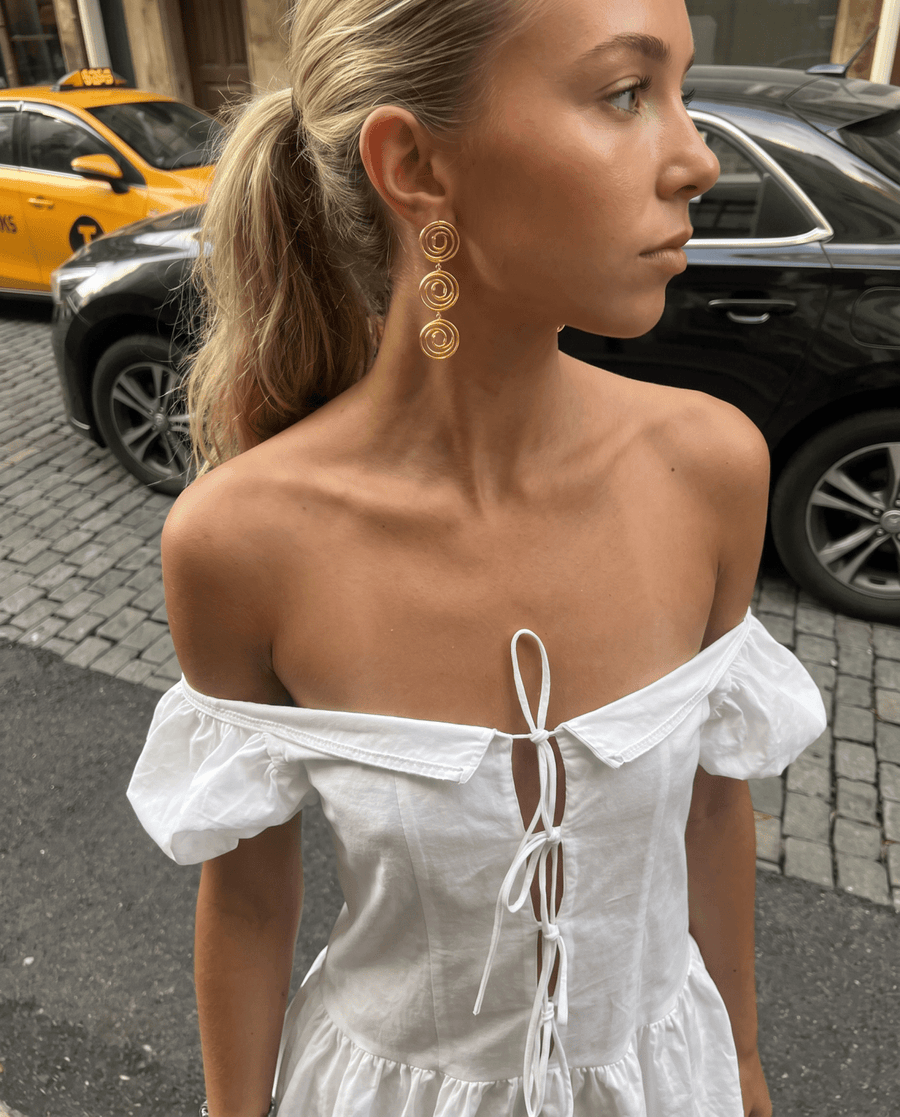 Twirl - Drop earrings - Stainless steel