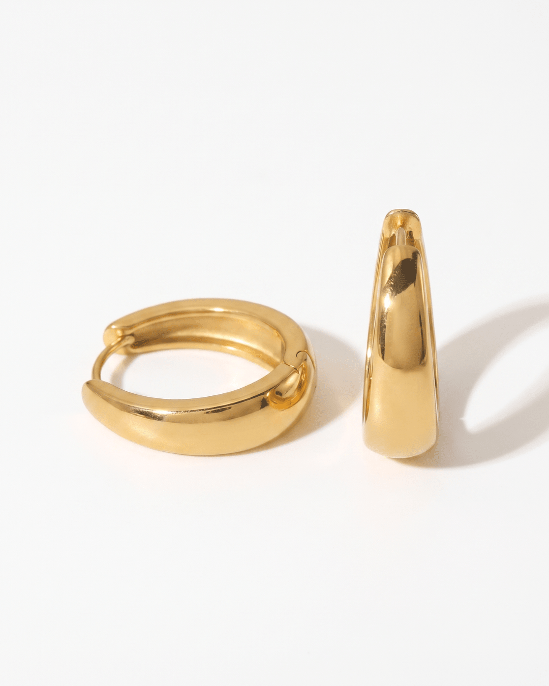 Zianne oval hoop earrings - Opulaire - WATERPROOF jewelry - 